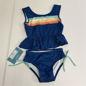 WILDLING NWT Camp Stripe Navy Tankini Set Girls 4T 
SW006B Orange Yellow Blue